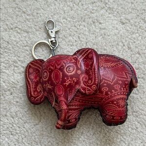 Red Elephant Coin Purse - 100% leather